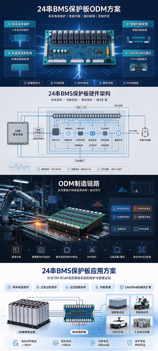 24串BMS保护板ODM方案的特点.jpg